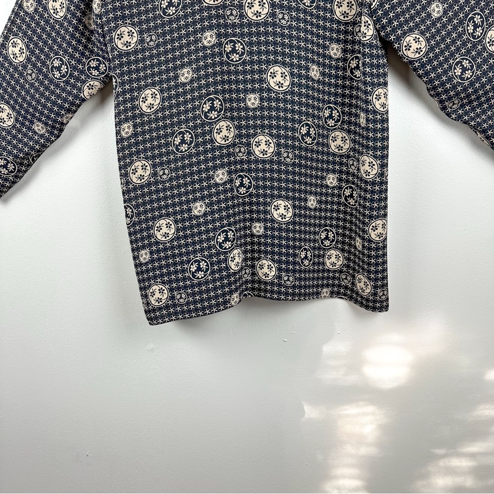 Vintage 100% Silk Black Floral Patterned Button-Up Shirt Anne Namba - Picture 6 of 11